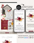 AMBRA Fall Online Digital Wedding Invitation
