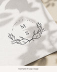 MELISSA Wedding Logo with Initials