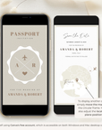 Passport Save the Date Video Template - Taupe