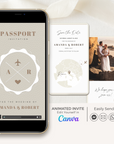 Passport Save the Date Video Template - Taupe