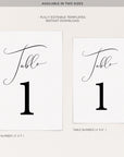 ELLA Printable Table Numbers for Wedding