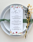 APRIL Wedding Table Menu Cards Template