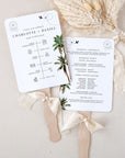 KONA Palm Trees Wedding Program Fan Template