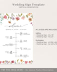 APRIL Wedding Order of Event Sign Printable
