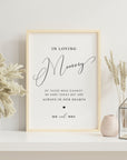 ELLA In Loving Memory Sign for Wedding Printable