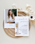 Pearls and Prosecco Bridal Shower Card Printable