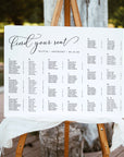 ELLA Printable Alphabetical Seating Chart for Wedding