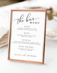 ELLA Bar Menu Wedding Sign Template