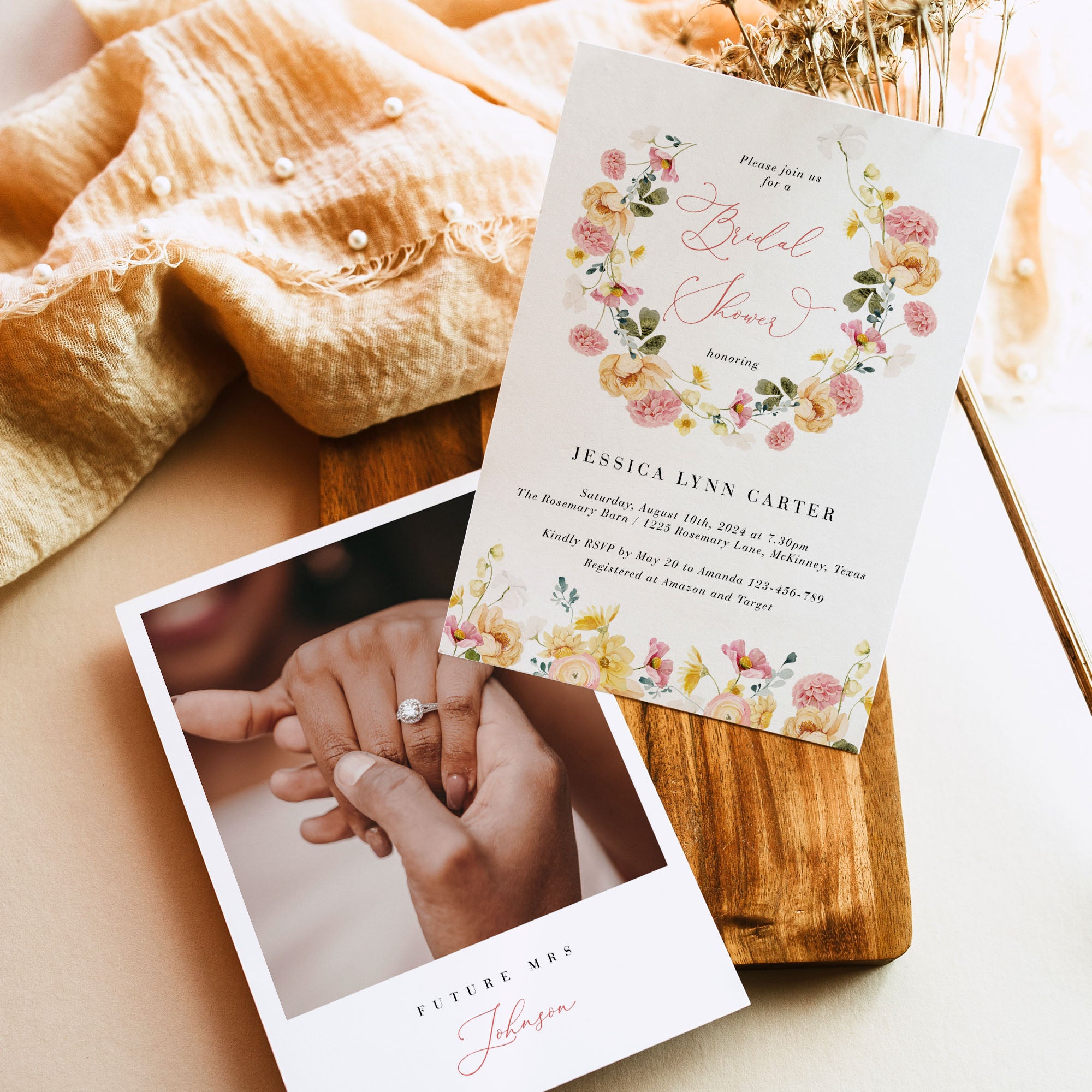 JUNE Bridal Invites Shower Template