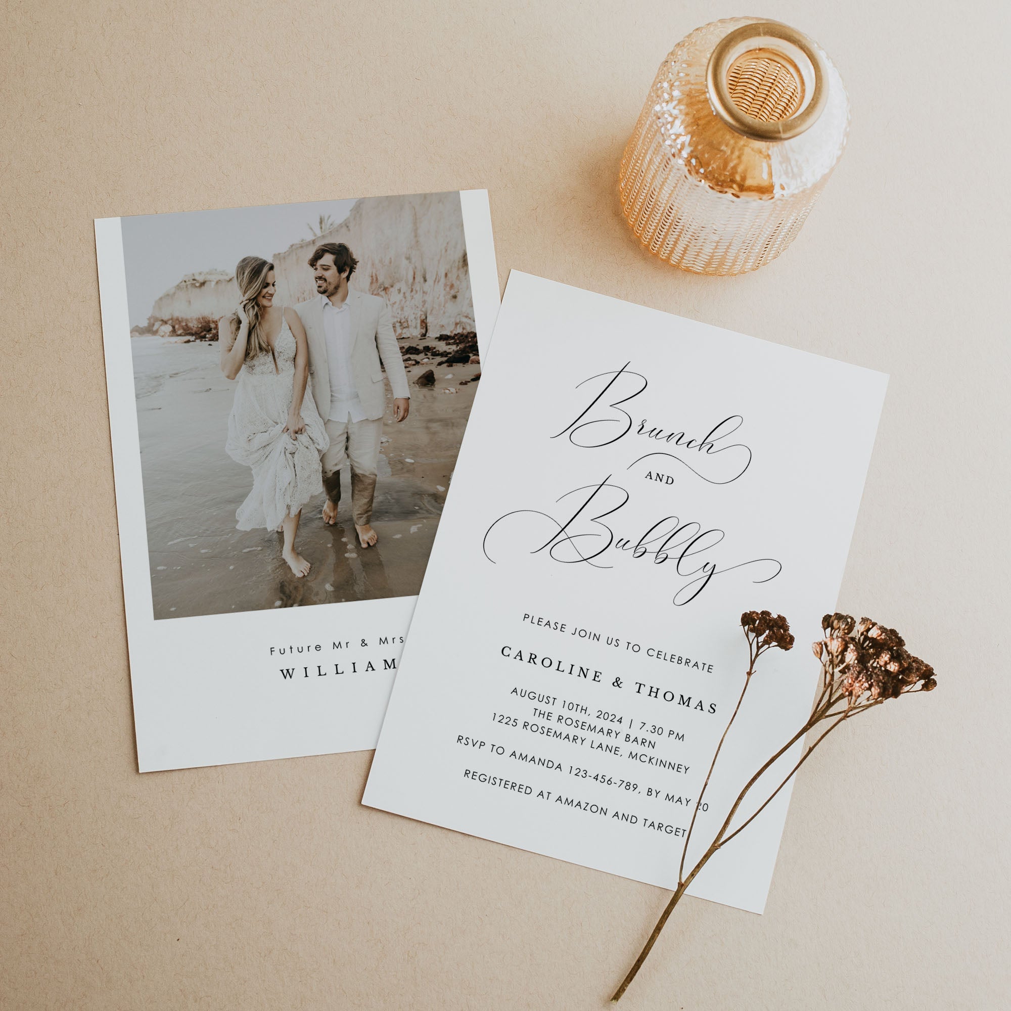 ELLA Couples Shower Brunch Invitation Template