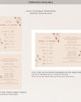HAZEL Boho Wedding Program Fans Diy