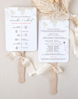 SOFIA Wedding Program Hand Fan Template