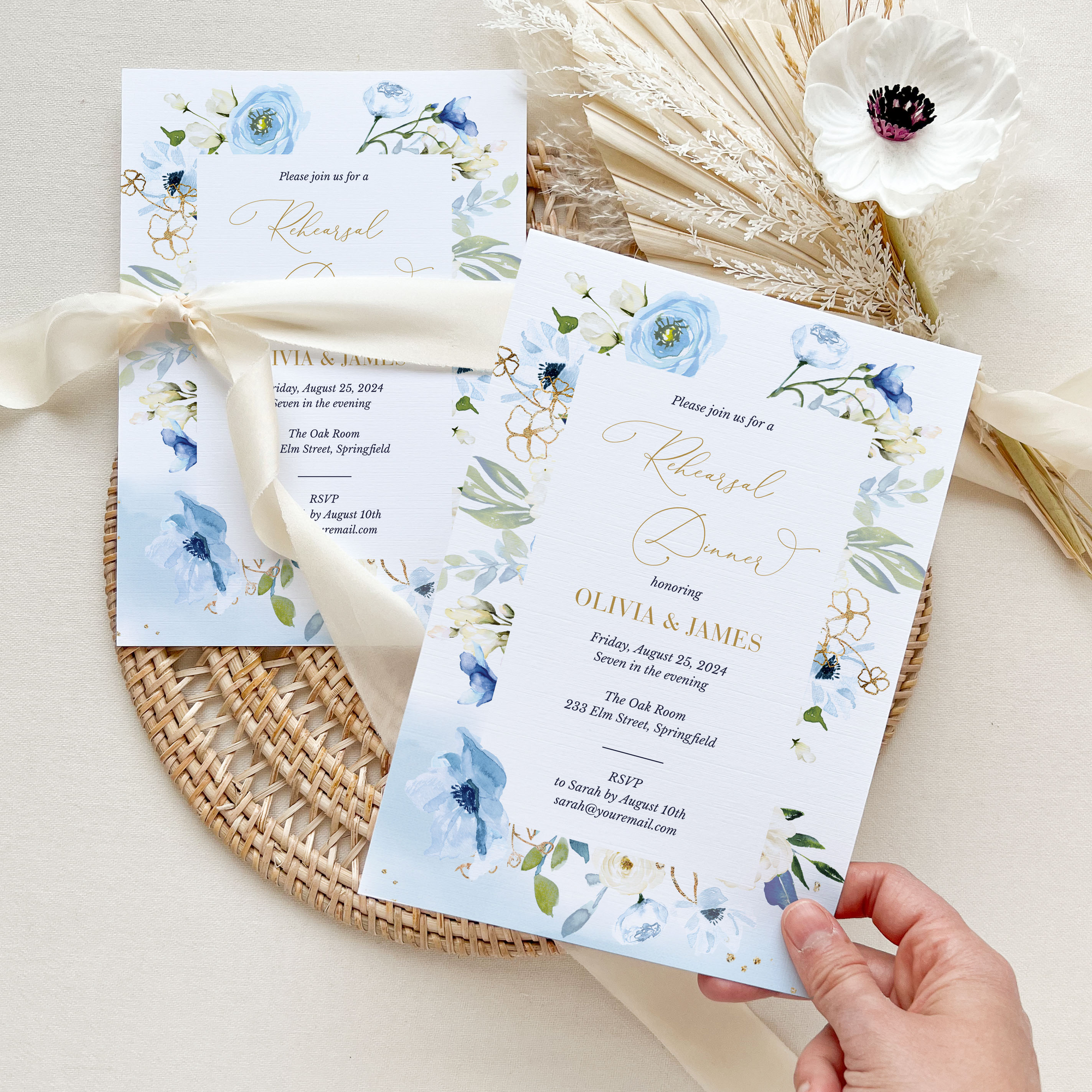 AZZURRA Wedding Rehearsal Invitation Template