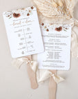 LAUREL Wedding Program Fan Template