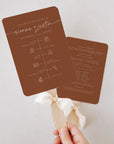 SIENNA Wedding Program Fan Template