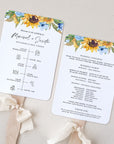 IVY Wedding Fan Program Template