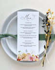 JUNE Wedding Table Menu Cards Template