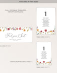 APRIL Wedding Seating Chart Card Template