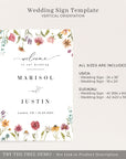 APRIL Floral Wedding Welcome Sign Template