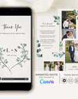 Luisa Eucalyptus Wedding Thank You Card Video Template