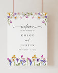 CHLOÉ Floral Wedding Welcome Sign Template