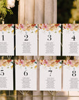 JUNE Wedding Seating Chart Card Template