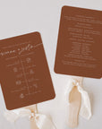 SIENNA Wedding Program Fan Template