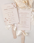 HAZEL Boho Wedding Program Fans Diy