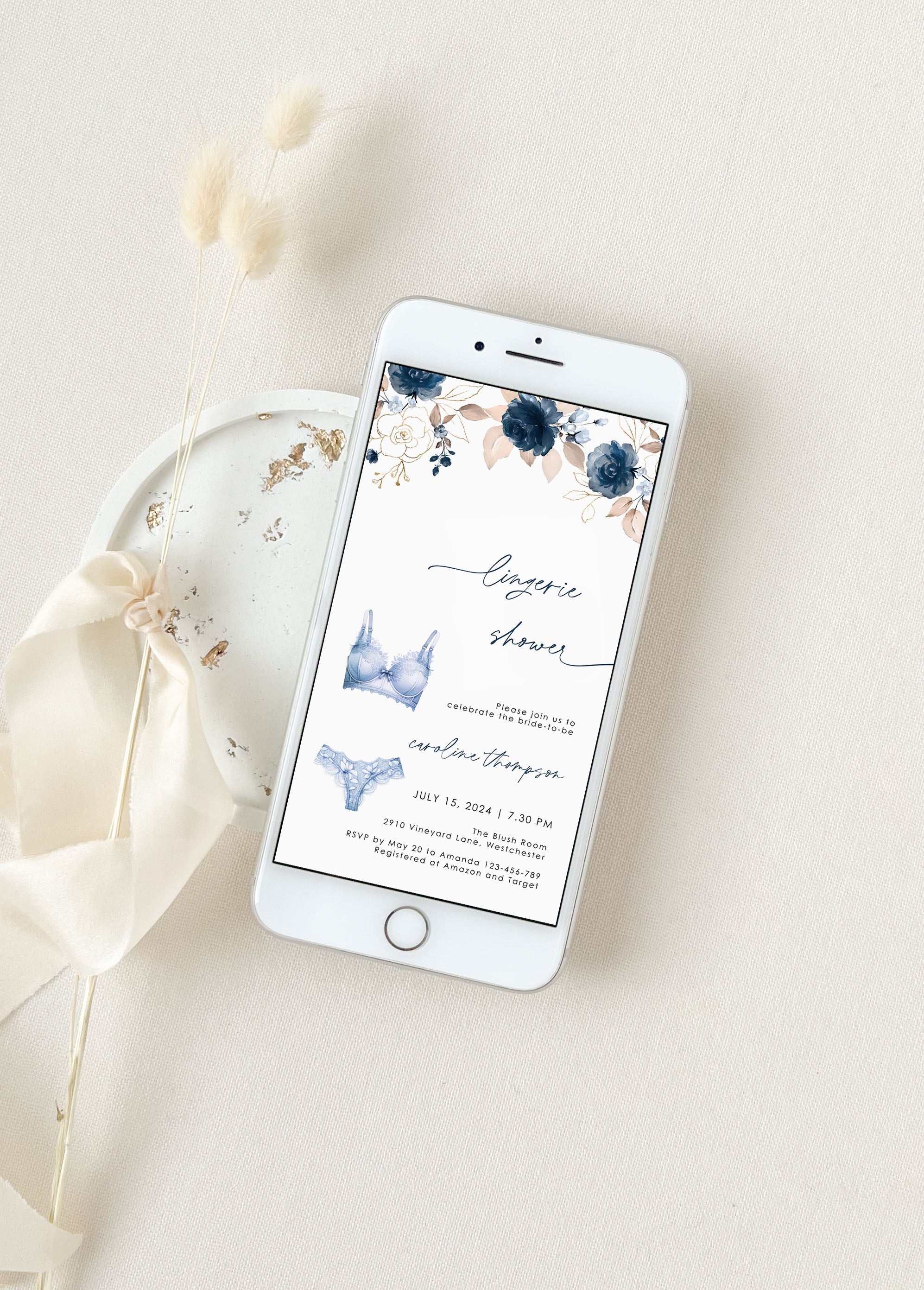 Lingerie Shower Card Evite