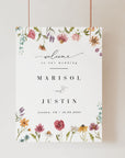 APRIL Floral Wedding Welcome Sign Template