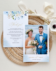 AZZURRA Printable Wedding Thank You Cards