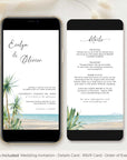 SELMA Palm Tree Wedding Invitation Digital Card