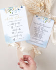 AZZURRA Wedding Ceremony Program Fans Template