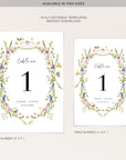 CHLOÉ Floral Wedding Table Numbers Printable
