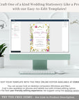 CLOE Floral Wedding Shower Invitation Template