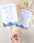 YLENIA Wedding Program Fans Diy