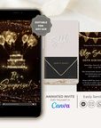 LUSTER Animated Birthday Invitation - Black