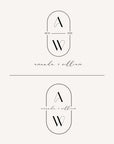 AMANDA Initials Wedding Logo