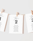 ELLA wedding Seating Cards Template