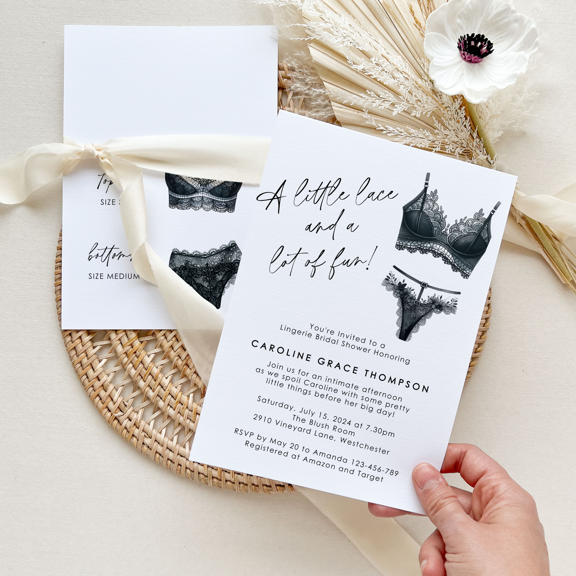 Lingerie Shower Invitation Template