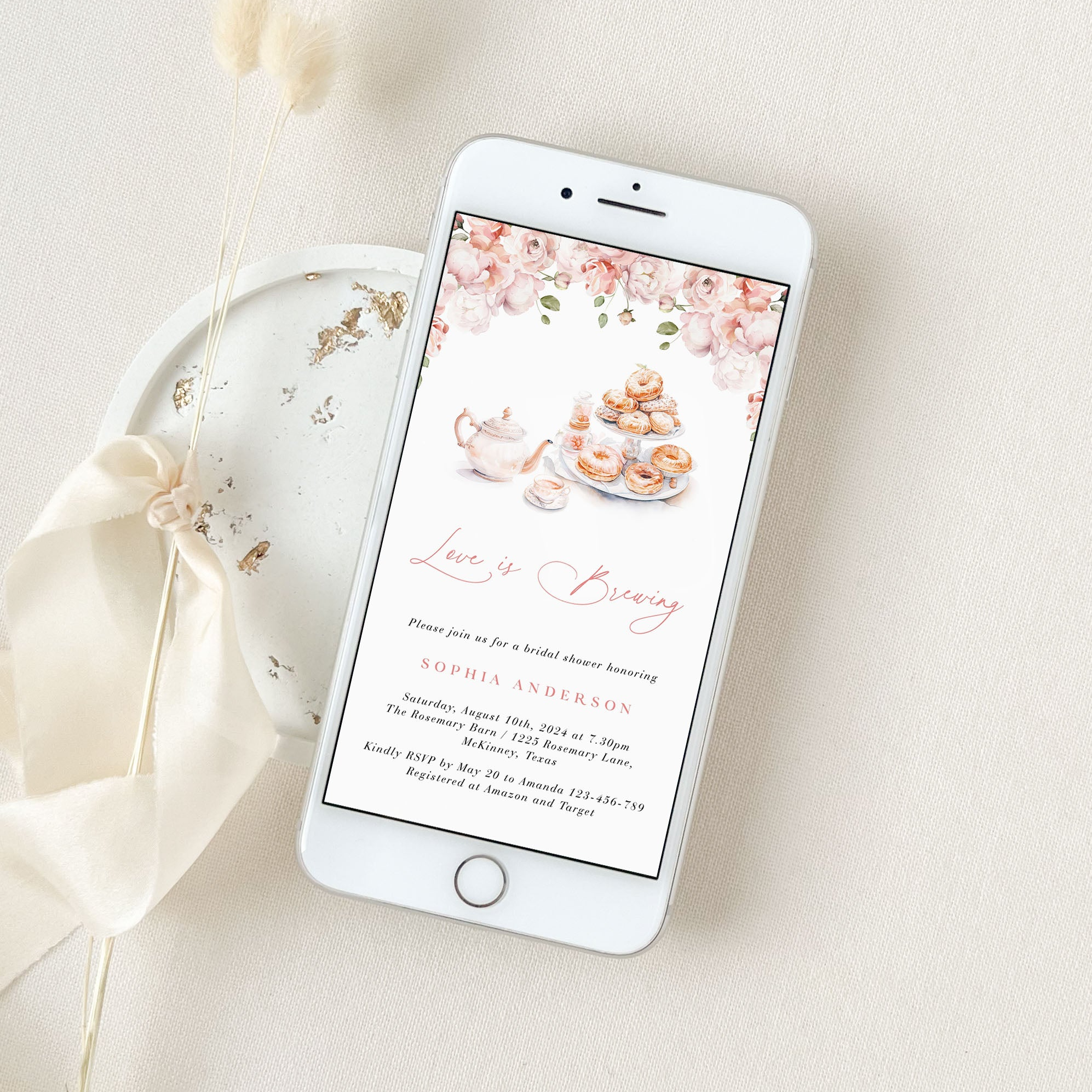 Bridal Tea Party Digital Invitation