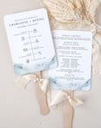 CHIARA Beach Wedding Program Fans Template