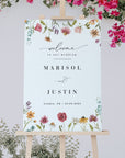 APRIL Floral Wedding Welcome Sign Template