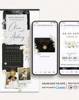 ELLA Modern Online Digital Save the Date with Calendar