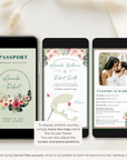 Tropical Passport Wedding Invitation Video Template