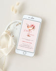 Petals and Prosecco Bridal Shower Card Digital