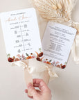 SCARLETT Wedding Ceremony Program Fans Template