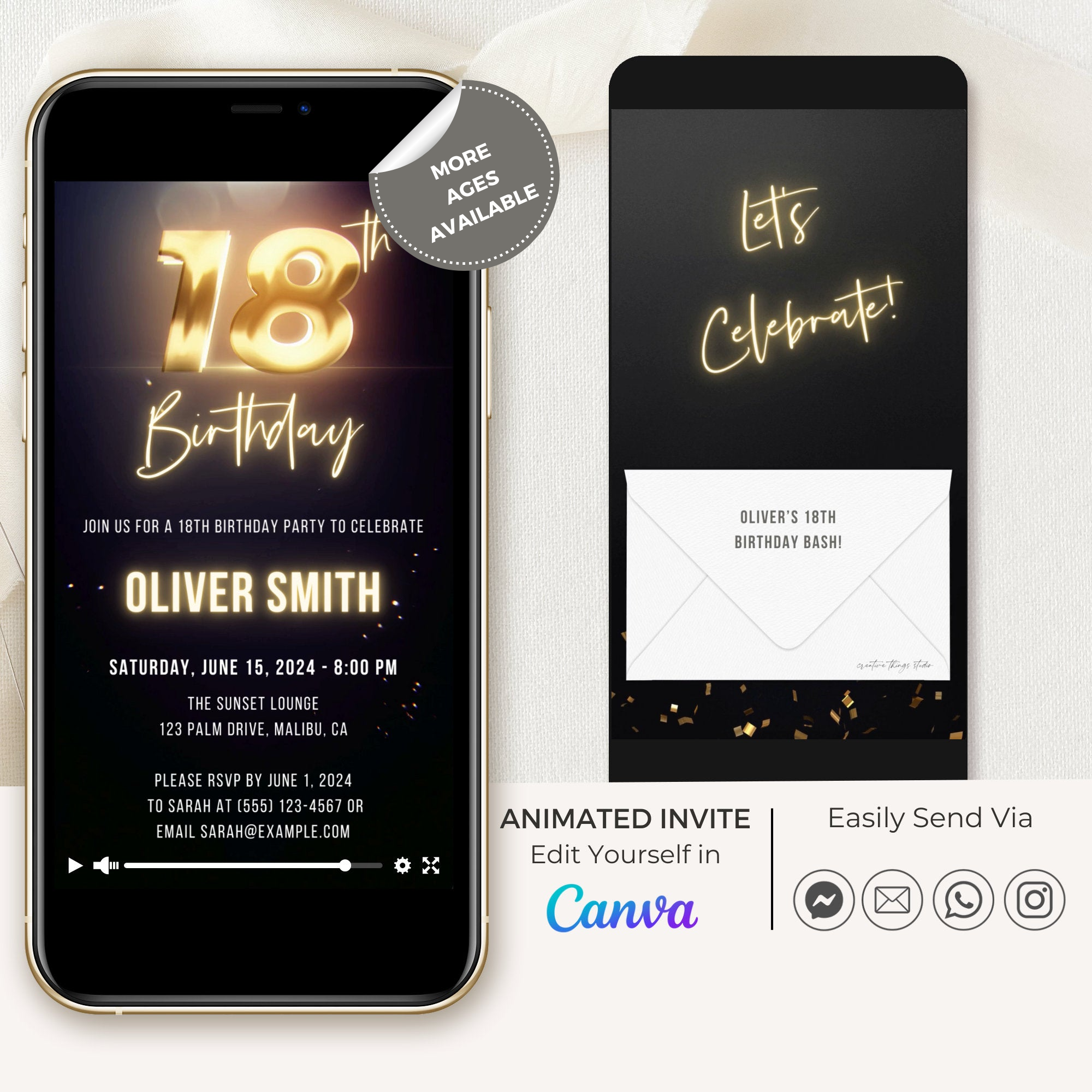 GLEAM Animated Birthday Invitation Video