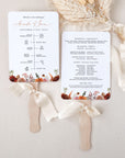 SCARLETT Wedding Ceremony Program Fans Template