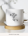 REGINA Initials Wedding Logo